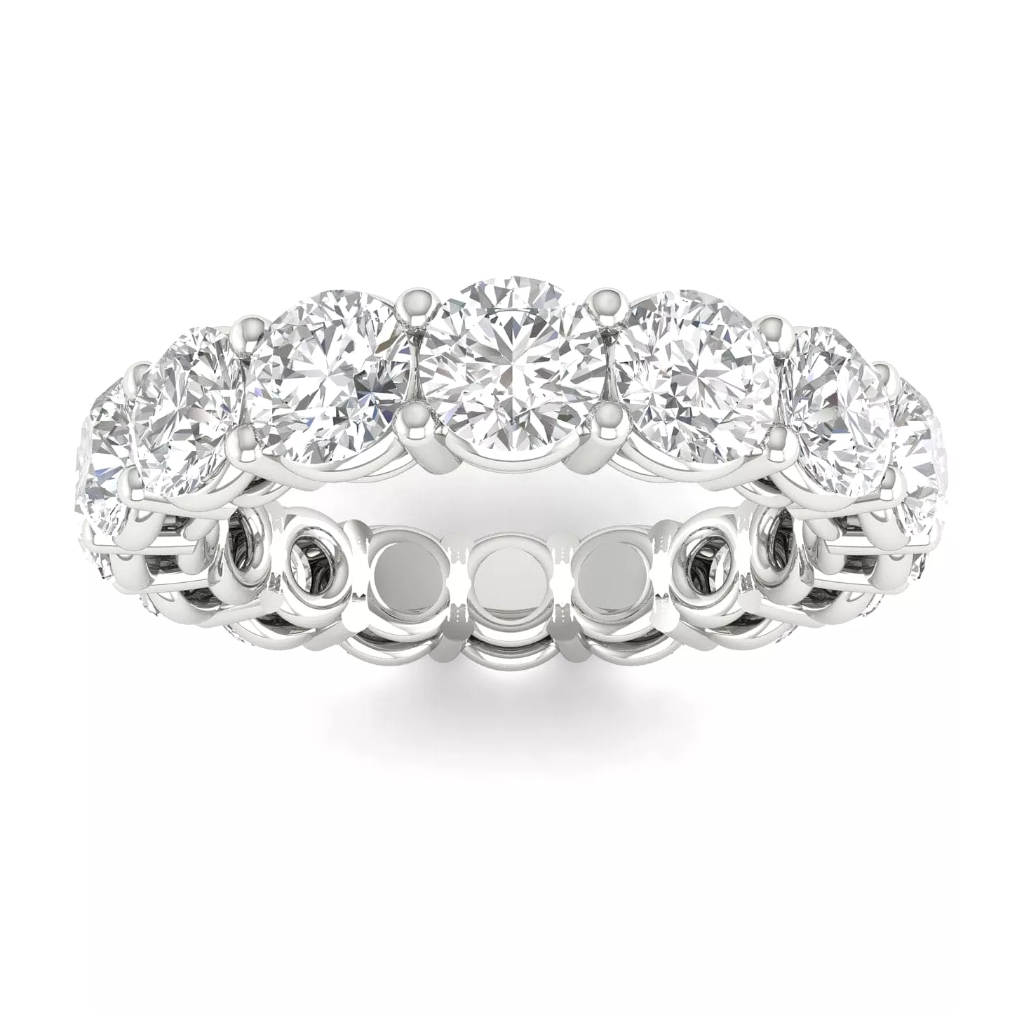 14K Gold Round Diamond Eternity Band Lab Grown