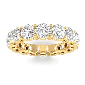 14K Gold Round Diamond Eternity Band Lab Grown