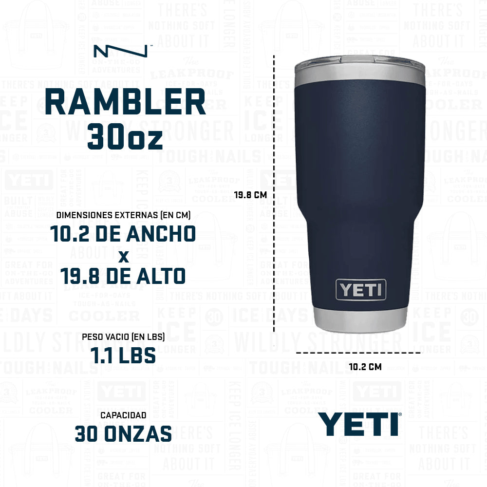 21070070017 TERMO RAMBLER 30oz SEAFOAM MARCA YETI