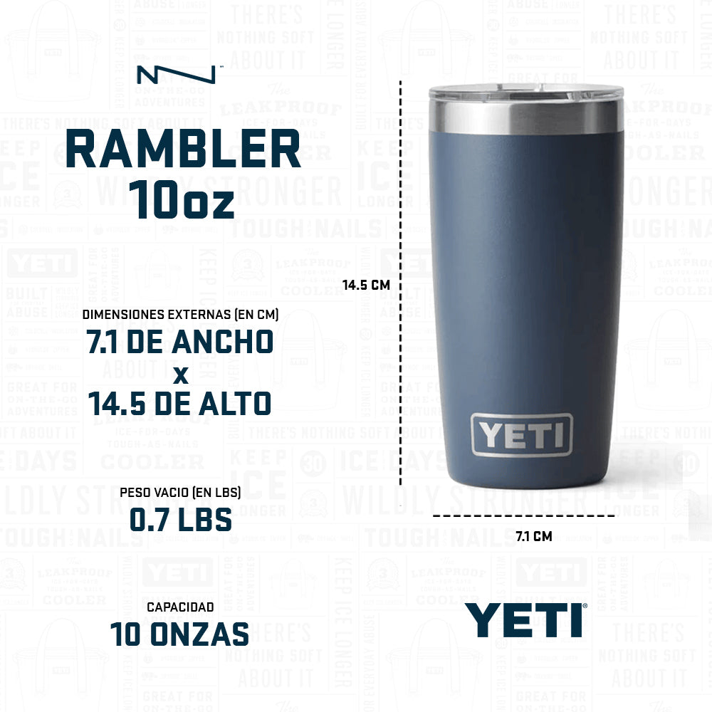 21071015002 TERMO RAMBLER 10oz SEAFOAM MARCA YETI