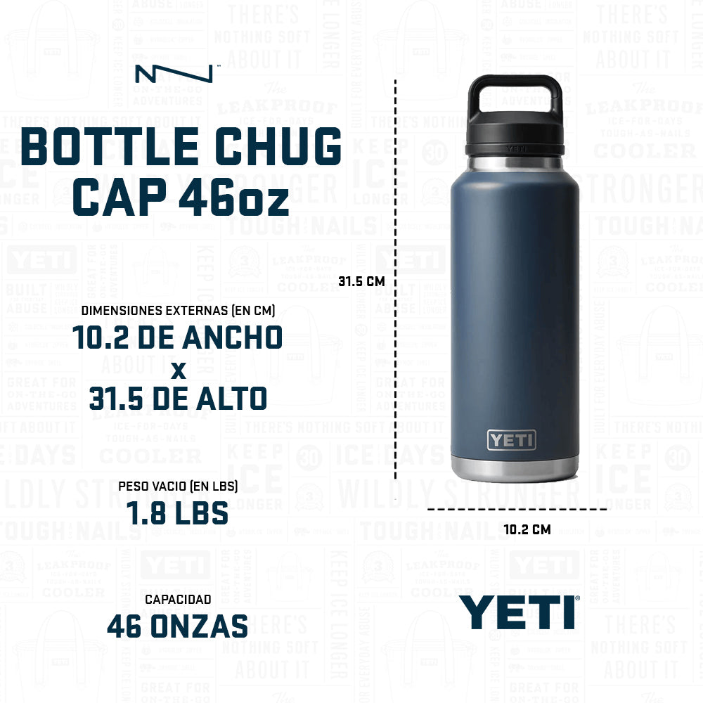 21071210001 TERMO RAMBLER 46oz CHUG CAP SEAFOAM MARCA YETI