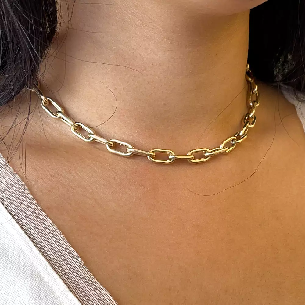 7mm Italian Chain Link Necklace