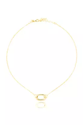 925 Gold Plated Single Long Link Necklace