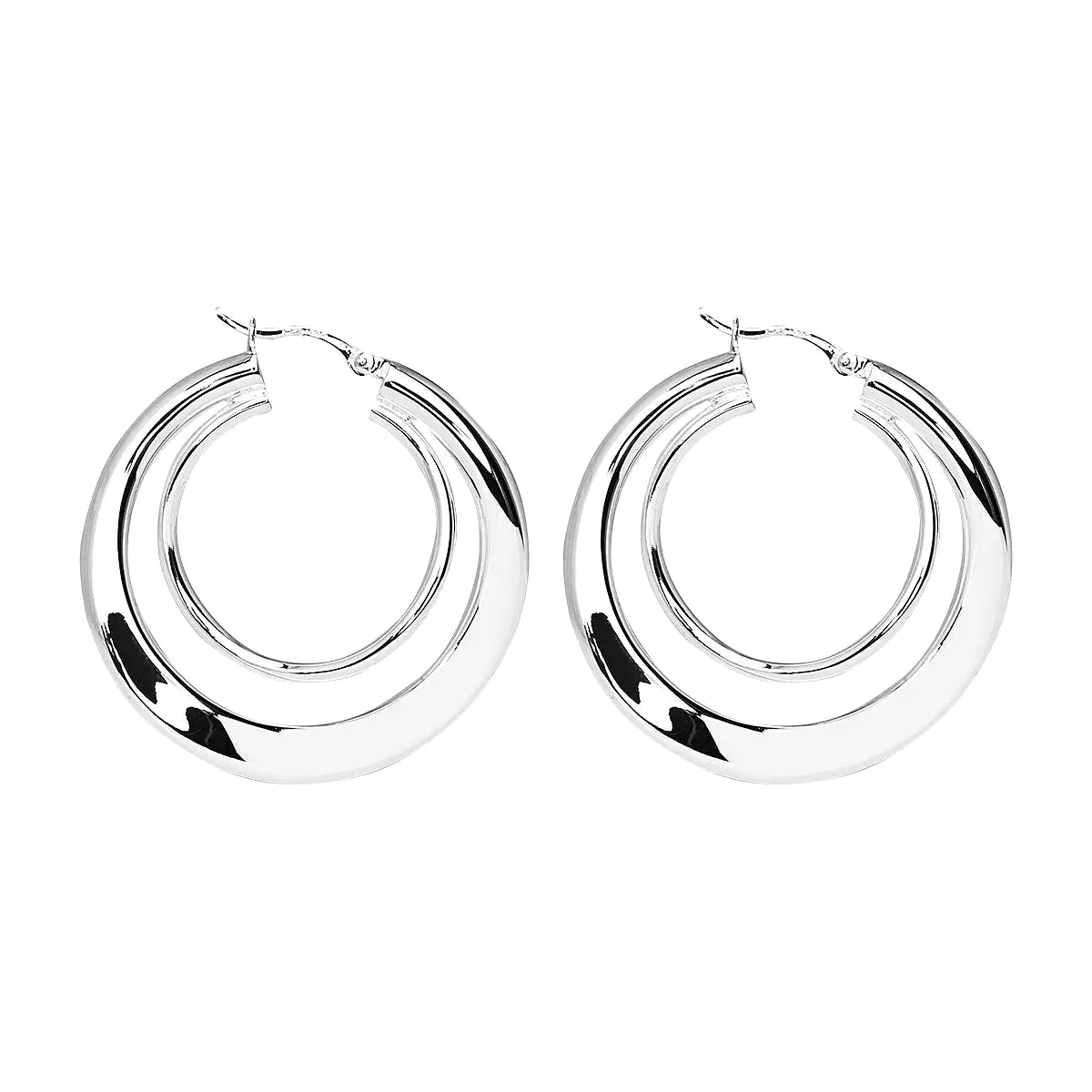 A Najo Earring Strudel Silver Hoop