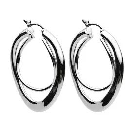 A Najo Earring Strudel Silver Hoop