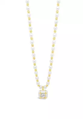 Absolute Cube White Necklace N2225GL