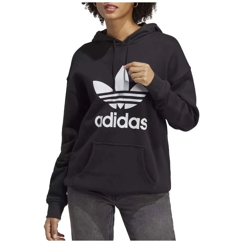 adidas Originals Women’s Adidas Adicolor Trefoil Hoodie – Black