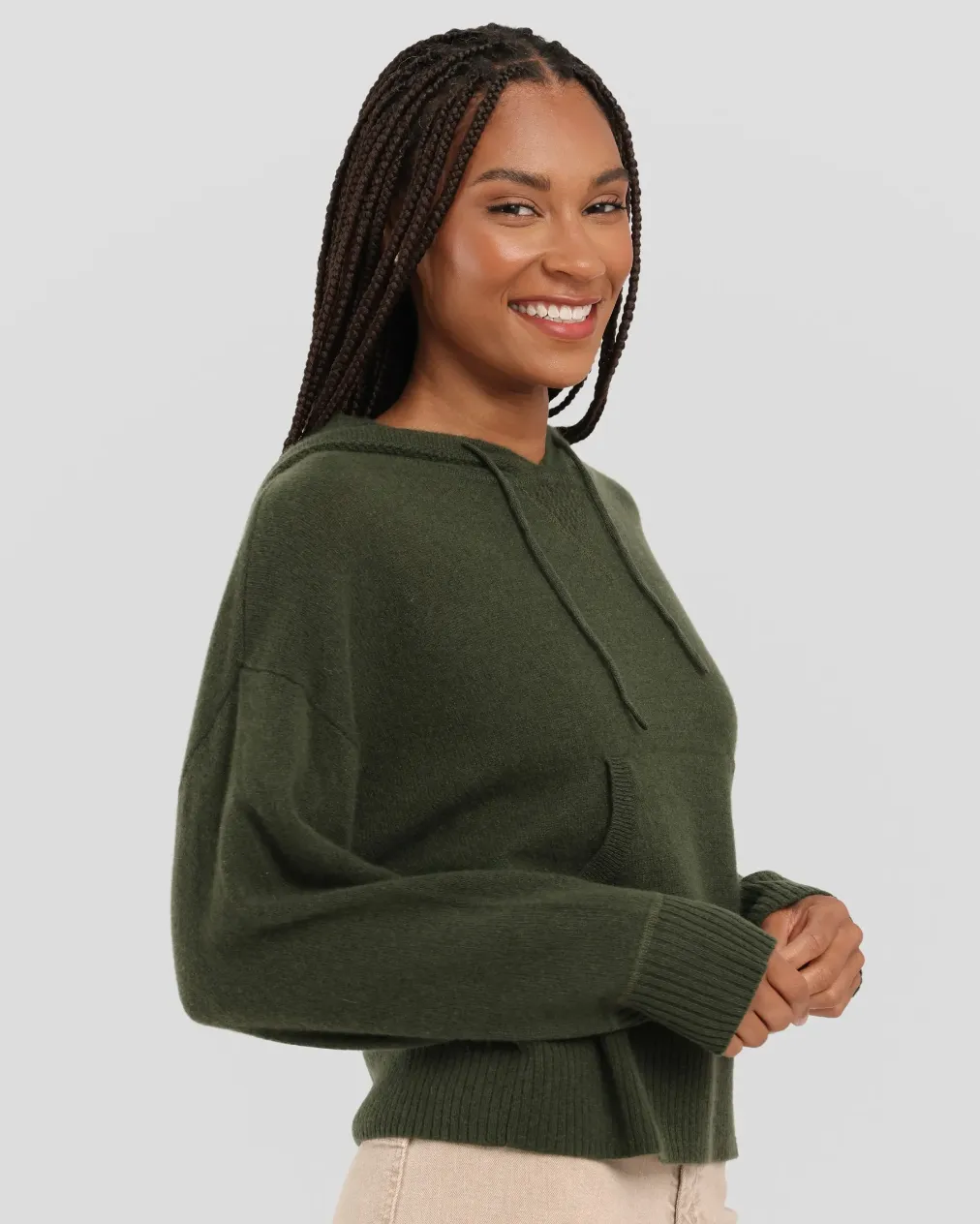 Alashan hoodie, cashmere cropped