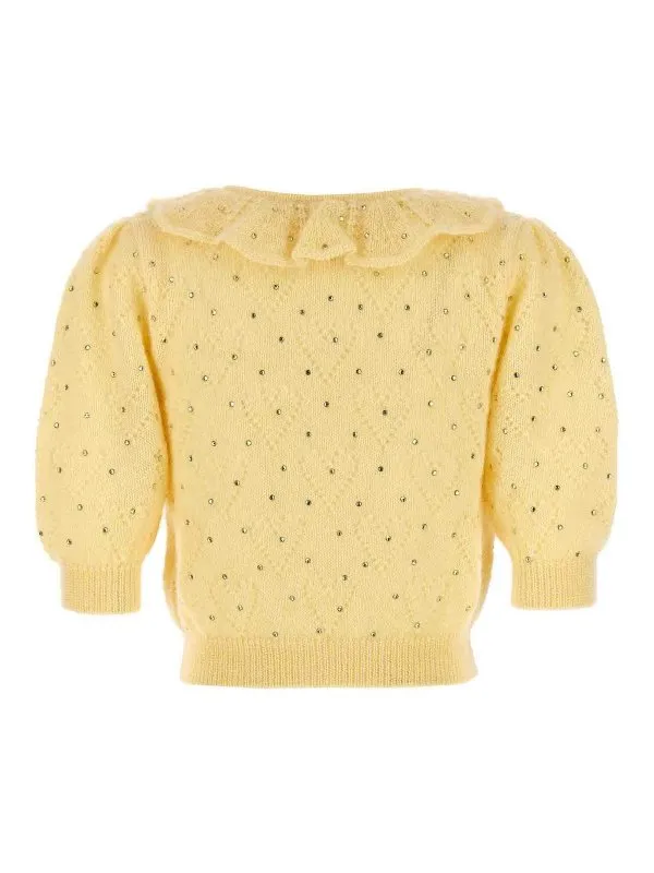 Alessandra Rich Rhinestone Sweater