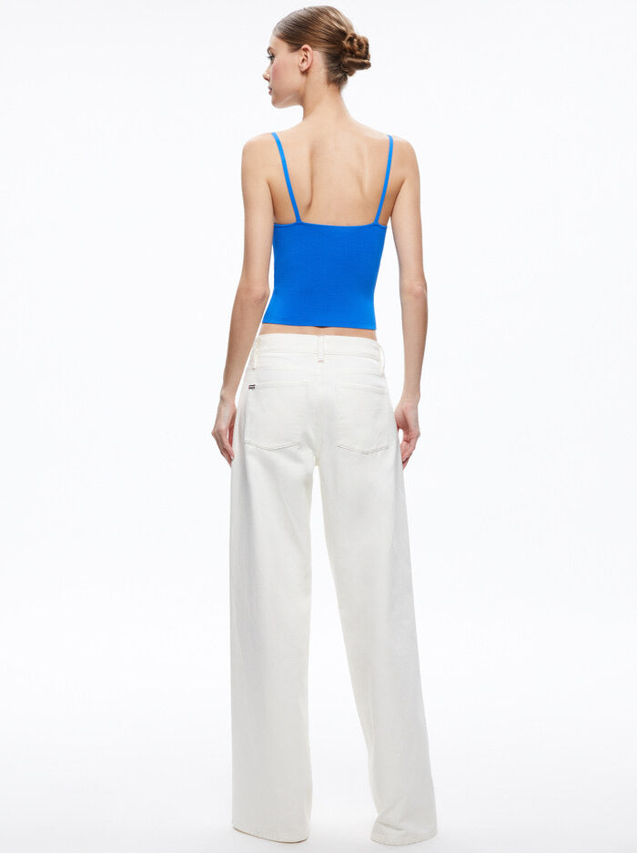 Alice + Olivia - Rhona Twist Front Tank - Sapphire