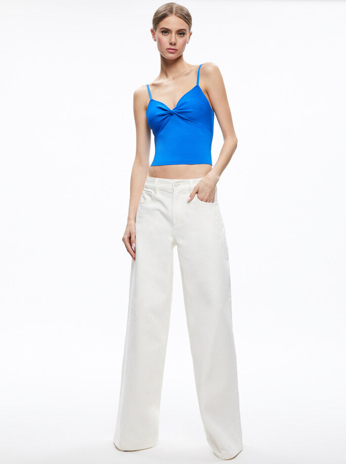 Alice + Olivia - Rhona Twist Front Tank - Sapphire