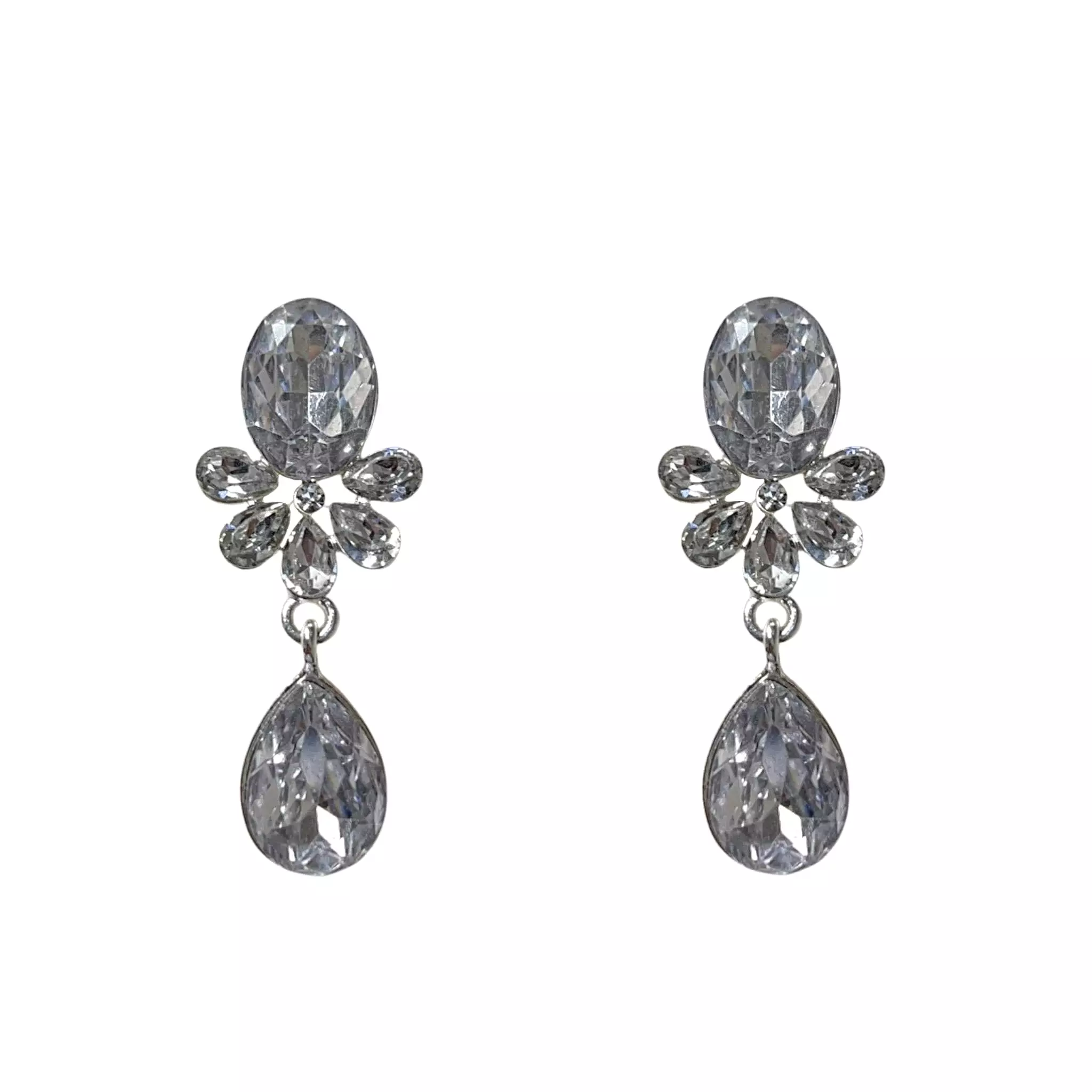 Art Deco Crystal Teardrop Style Earrings