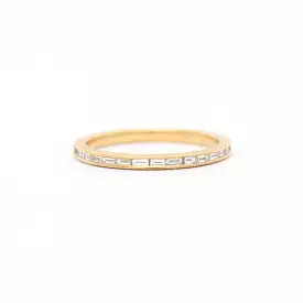 Baguette Diamond Channel Half Eternity Band