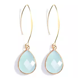 Bit of Class Crystal Teardrop V Hook Earrings