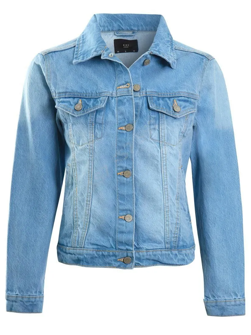 Blue Loose Fit Denim Jacket