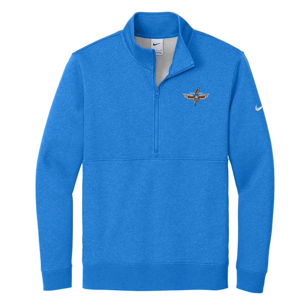 Blues Thunderbolt Nike Club Fleece Swoosh 1/2 Zip-Up Jacket (Men)