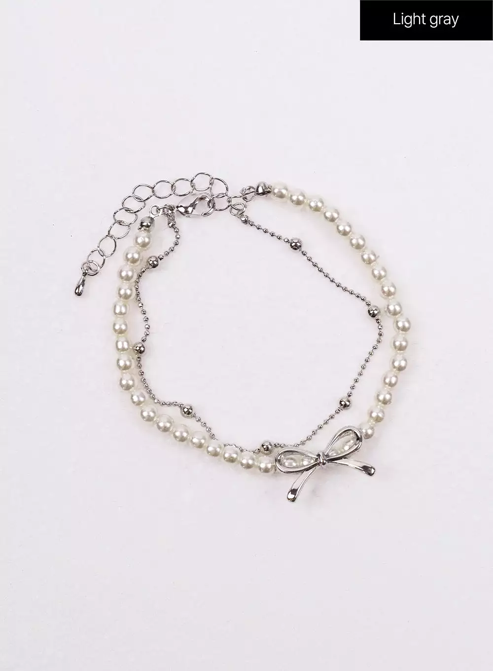 Bowknot & Pearl Bracelet Set IJ419