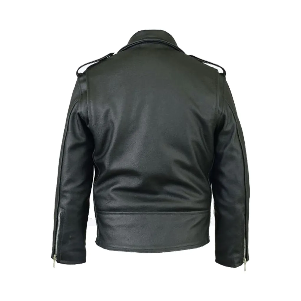 Buy Mens Real 100% Leather Classic Biker Jacket Sizes XS - 6XL - Fast UK Delivery | Insight Clothing