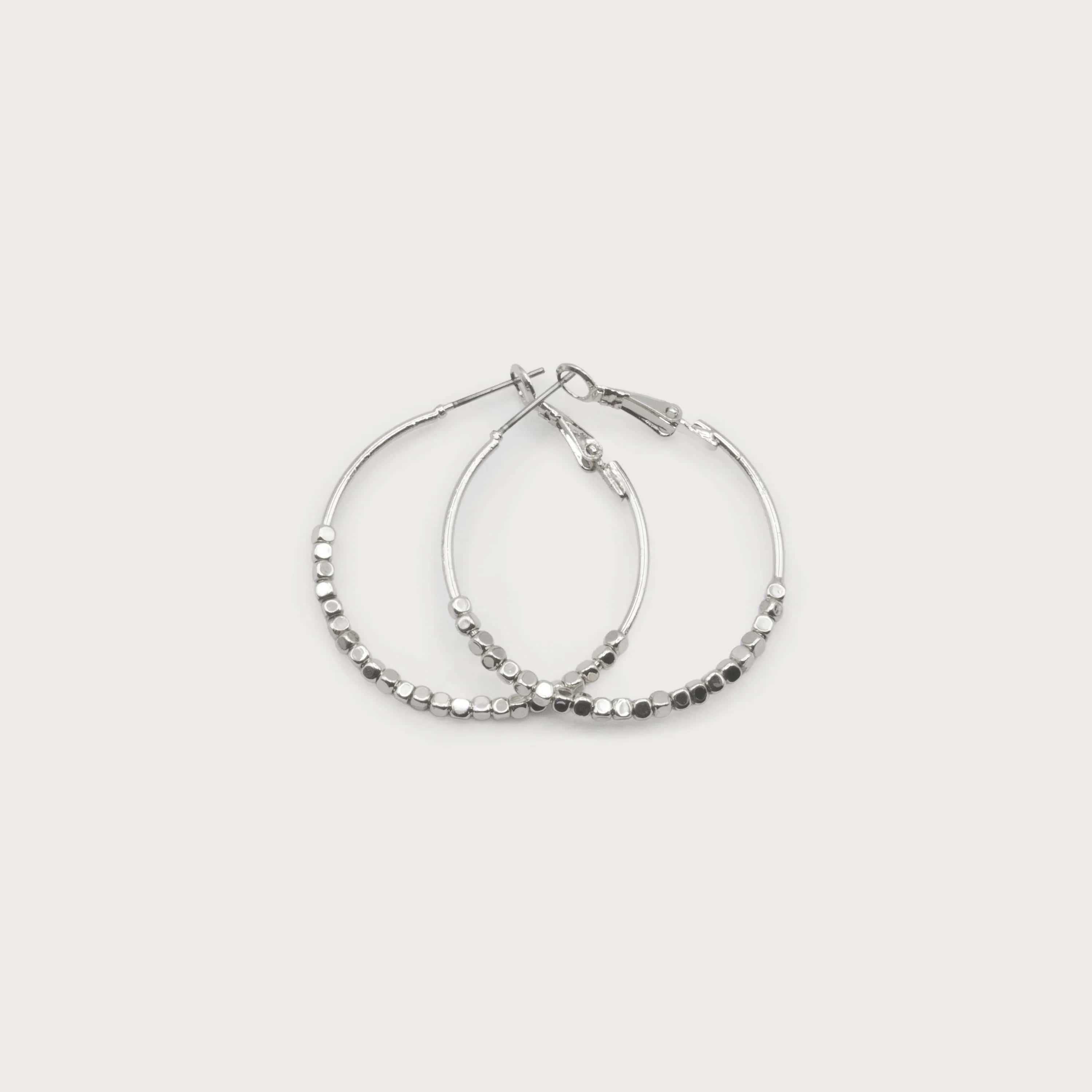 Caracol Mini Metal Beads On Hoops - 2569