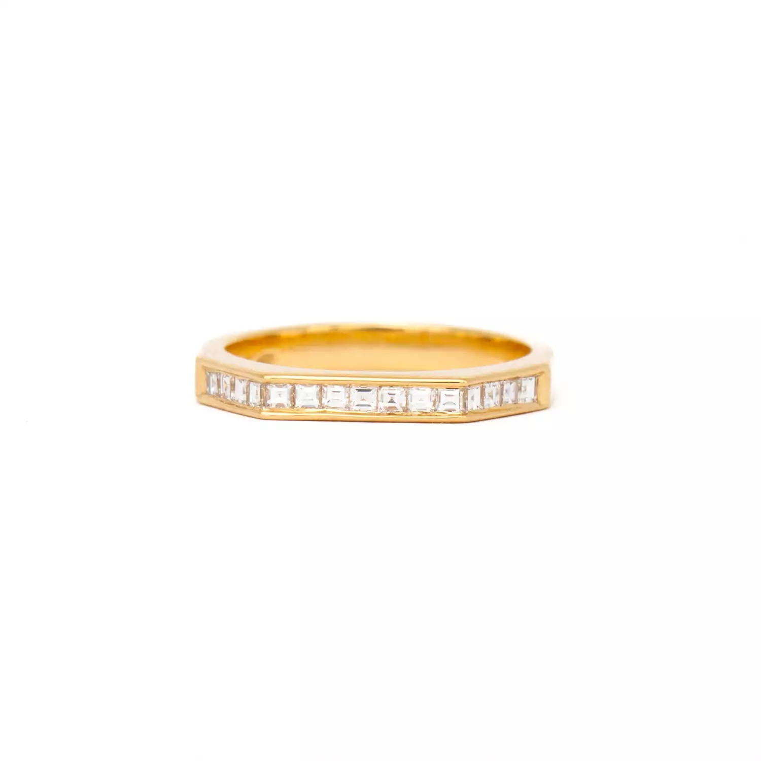 Carre Cut Diamond Band