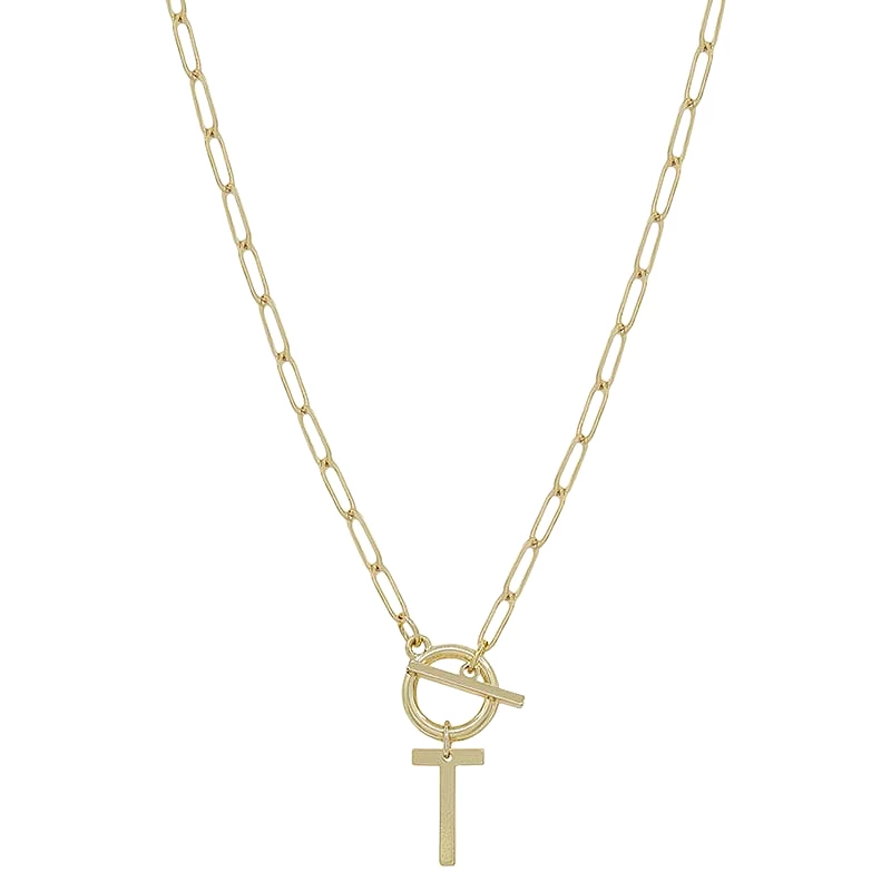 Chain Link Initial Letter Necklace