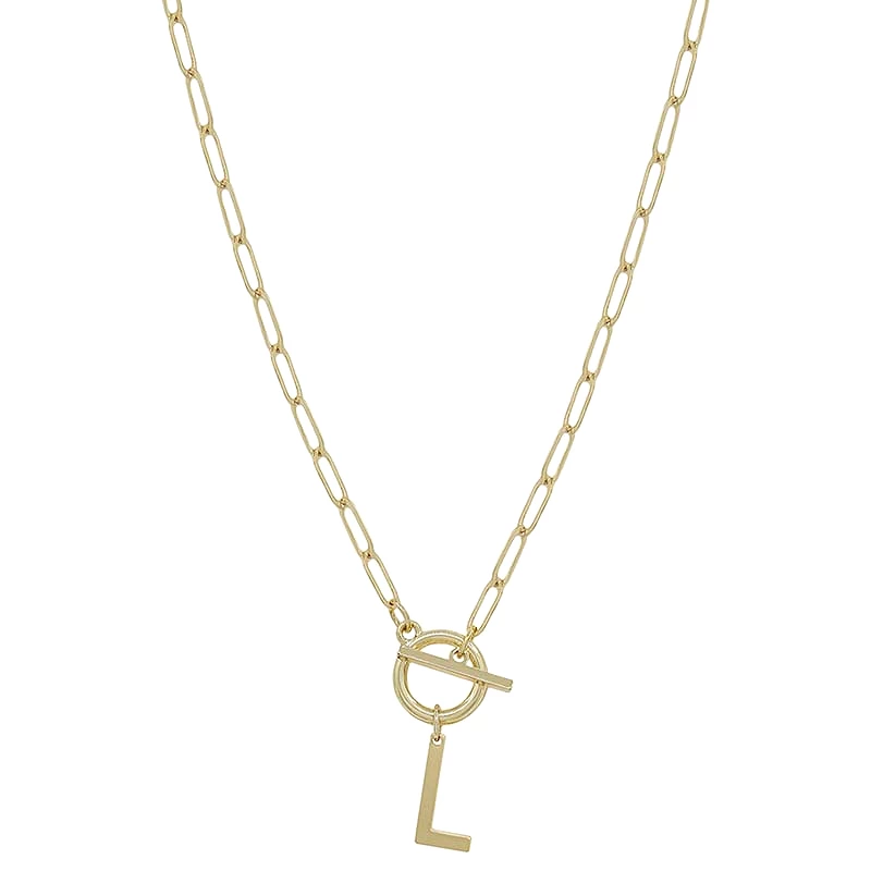 Chain Link Initial Letter Necklace