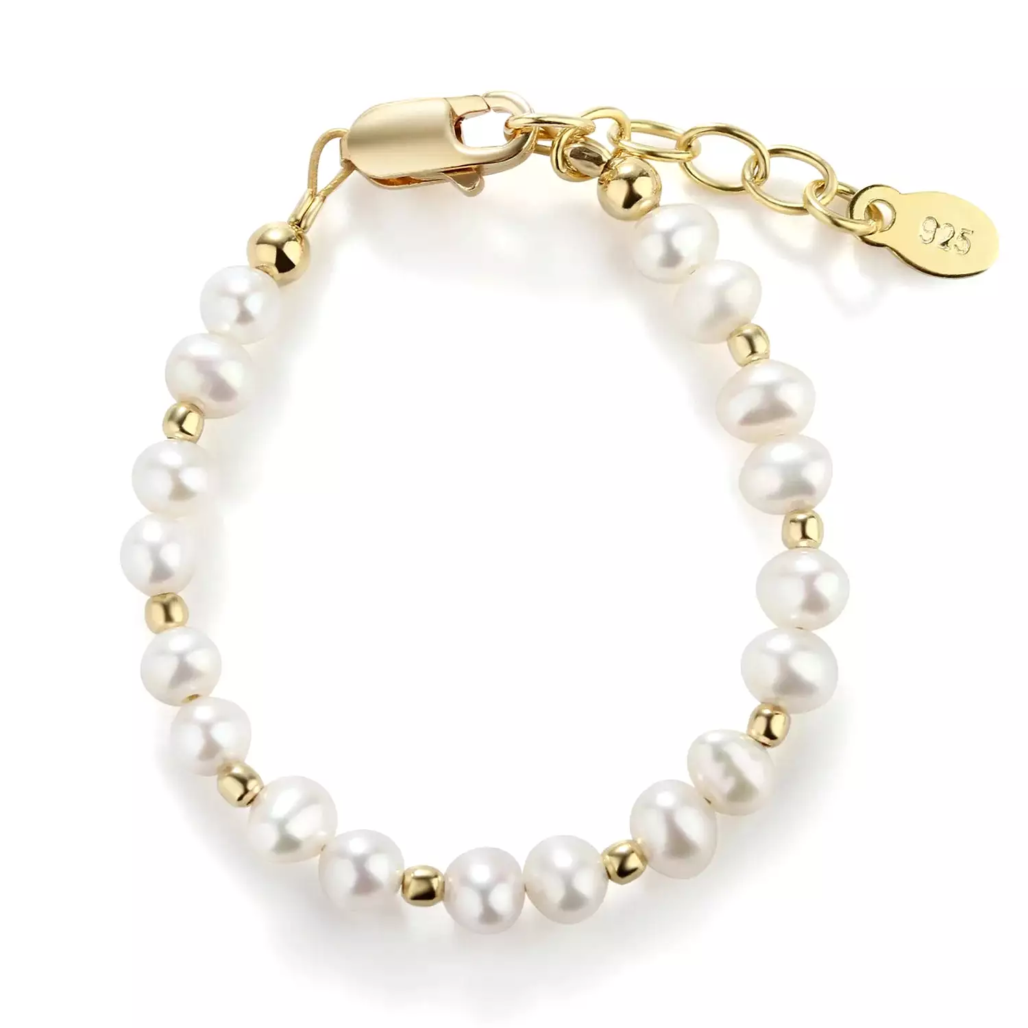 Cherished Moments - 14K Gold-Plated Freshwater Pearl Bracelet