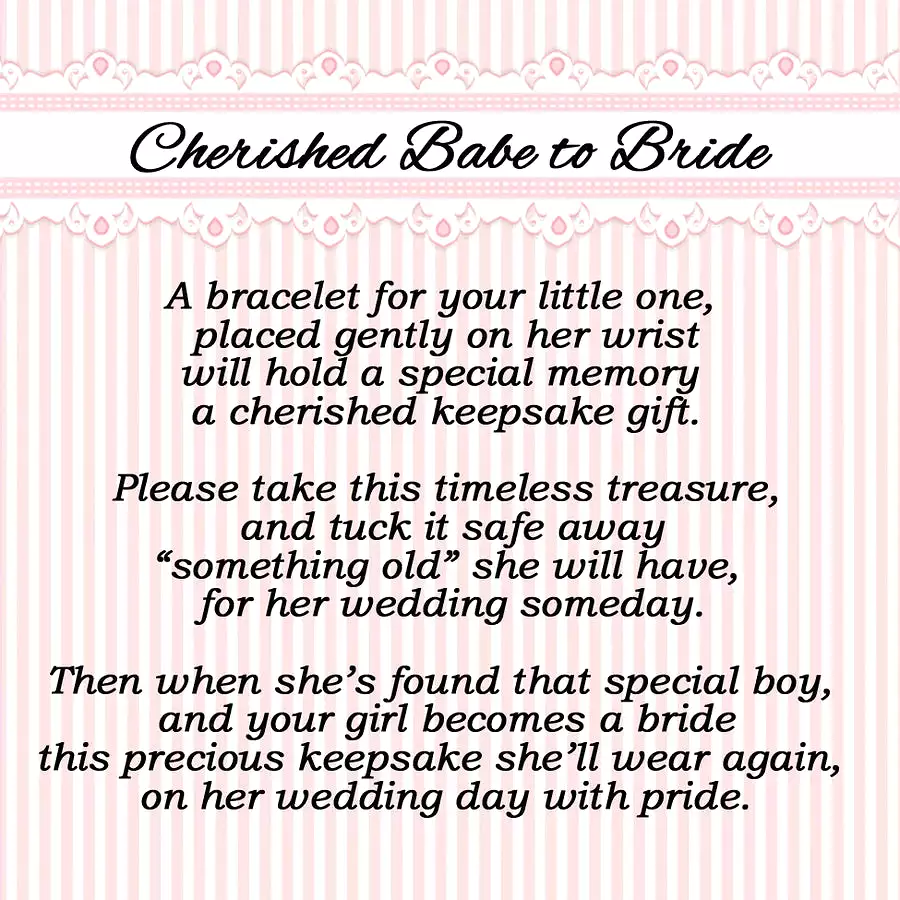 Cherished Moments Cherished Babe to Bride Sterling Silver Baby Bracelet