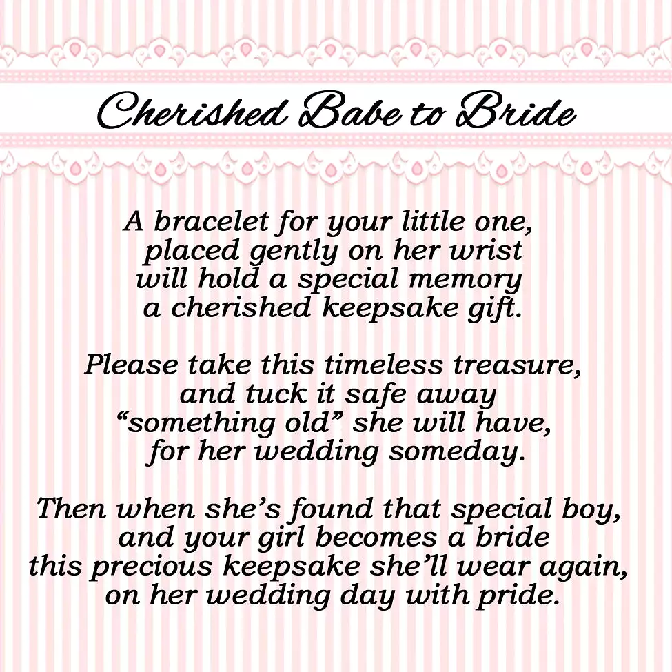 Cherished Moments Cherished Babe to Bride Sterling Silver Cross Baby Bracelet