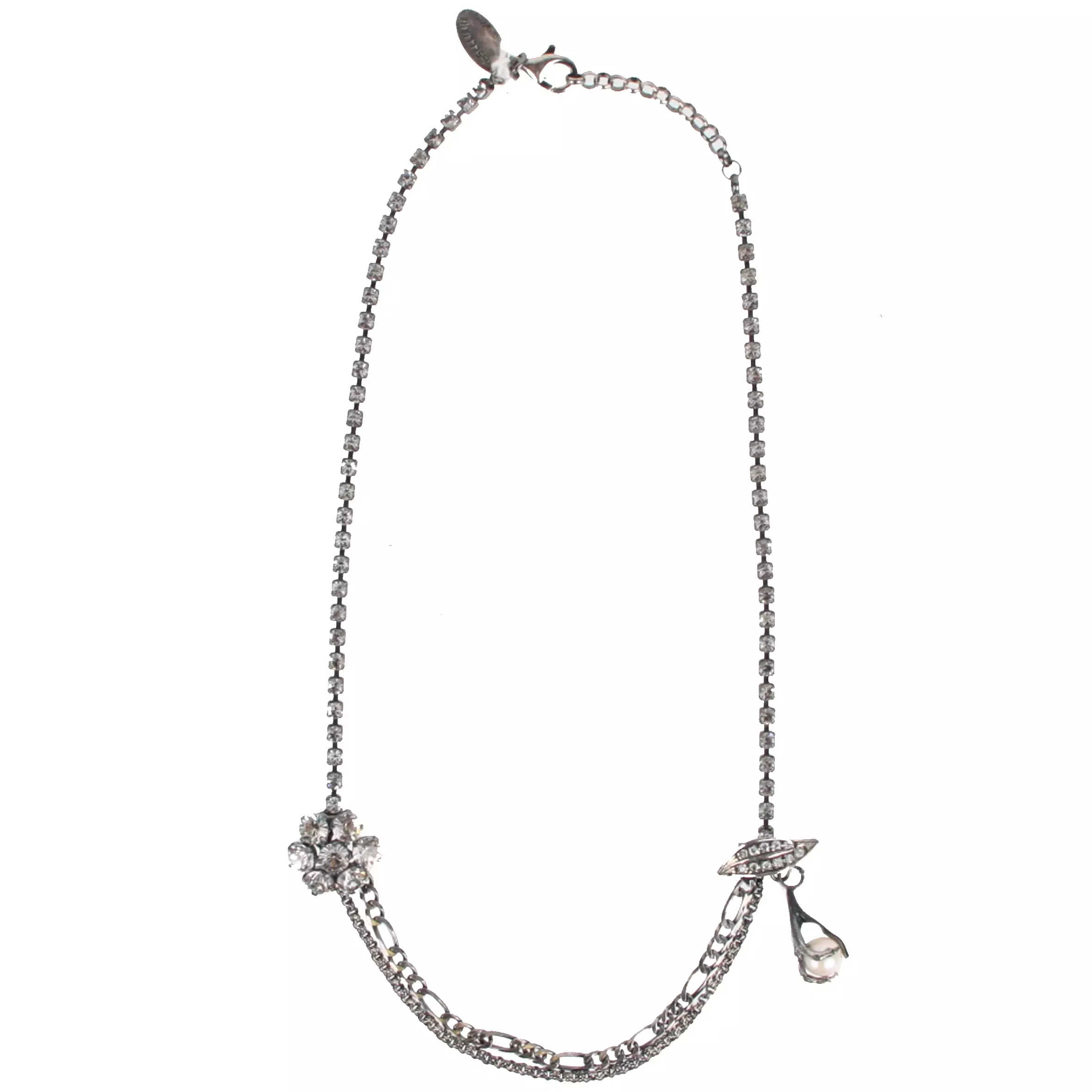 Claw Short Necklace, Silver