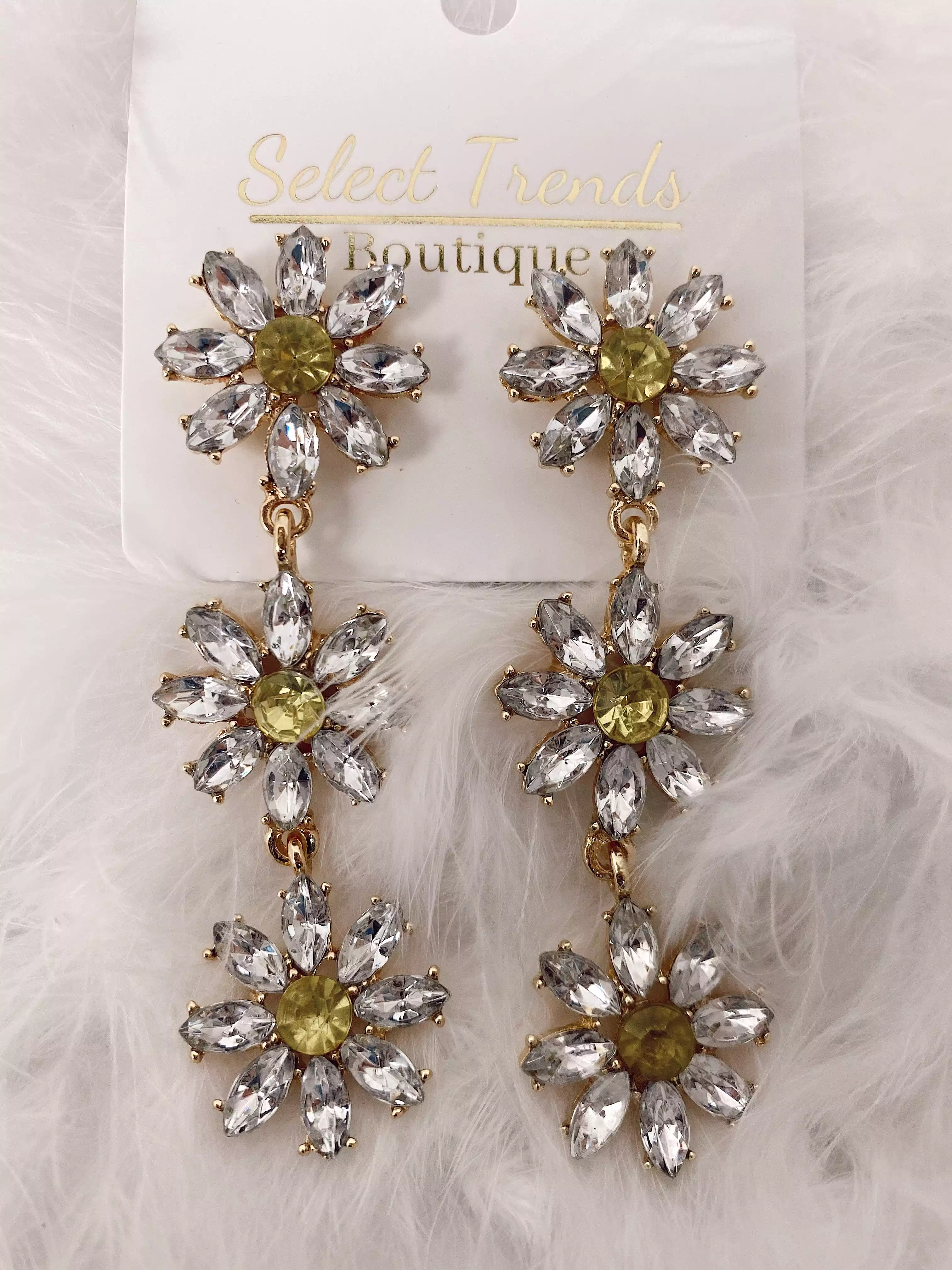 Crystal Daisy Earrings