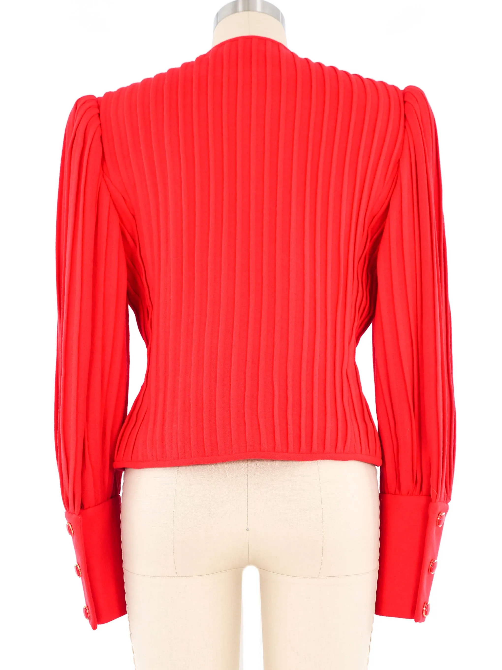 David Hayes Pleated Crop Jacket