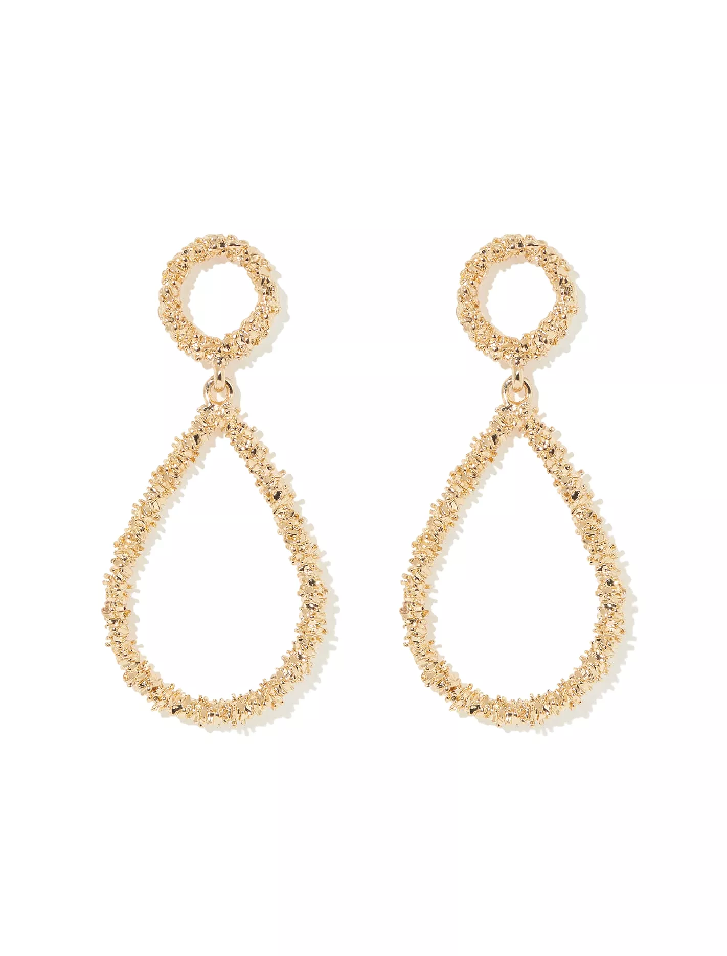 Desi Textured Teardrop Earrings