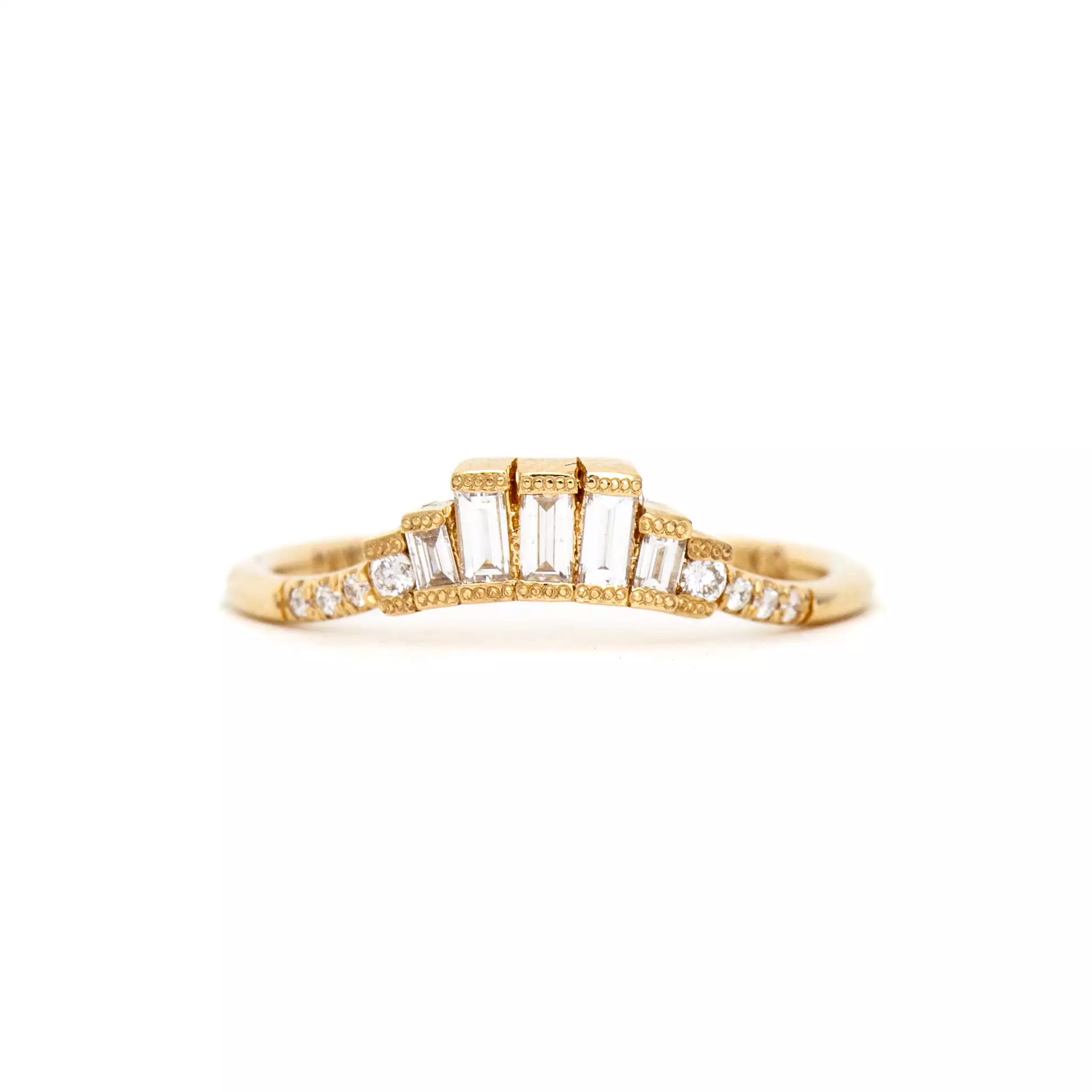 Diamond Baguette Crown Arch Band