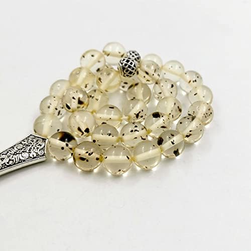 Distinctive Yellow Praise Rosary tasbih (10.9mm x 33 beads)