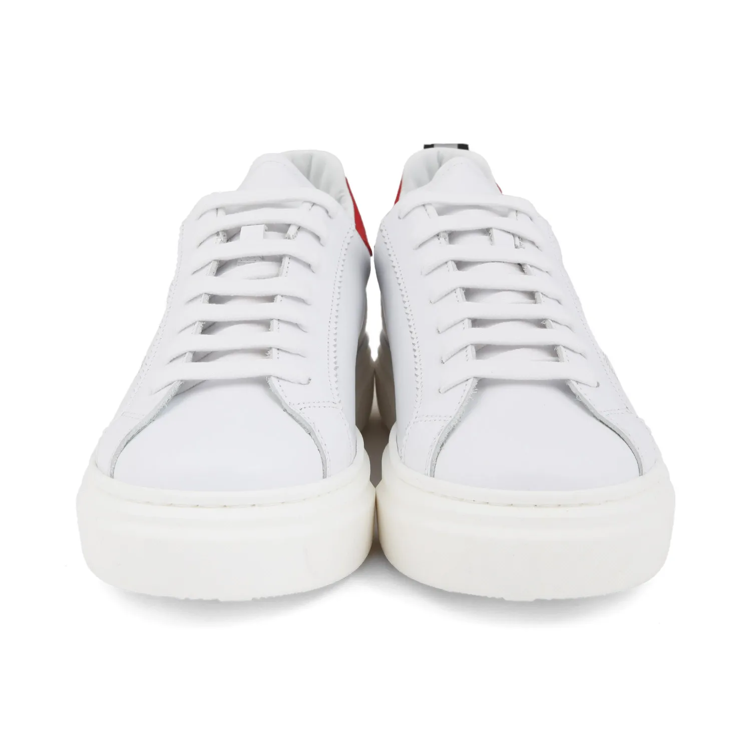 Dsquared2 Unisex White Sneaker With Red Detail