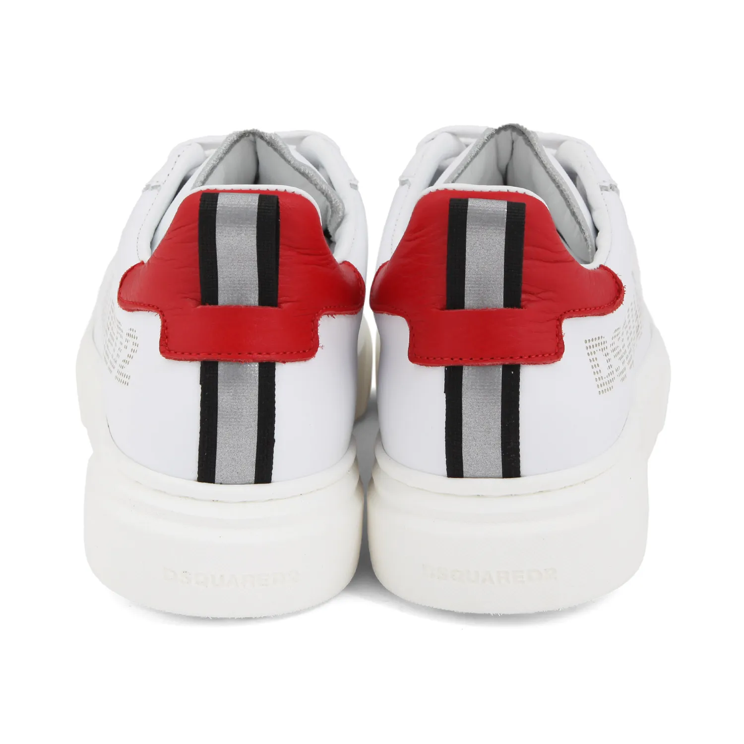 Dsquared2 Unisex White Sneaker With Red Detail