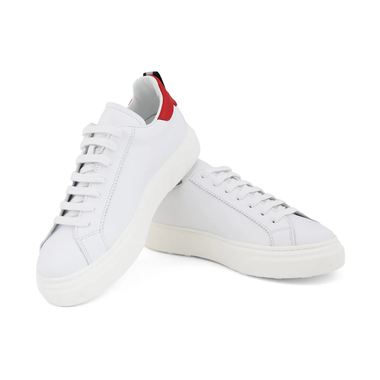 Dsquared2 Unisex White Sneaker With Red Detail