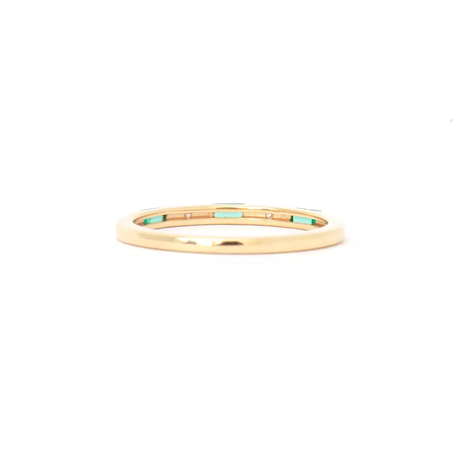 Emerald Single Row Tarot Baguette Band