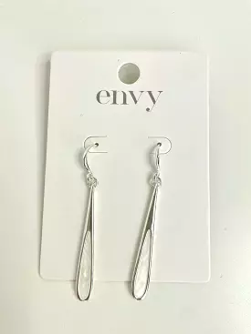 Envy Pearlescent Teardrop Earrings - Silver