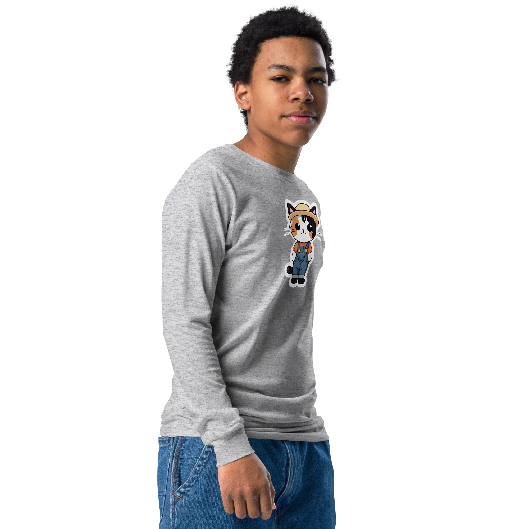 Farmboy Kitten Youth Long Sleeve Tee