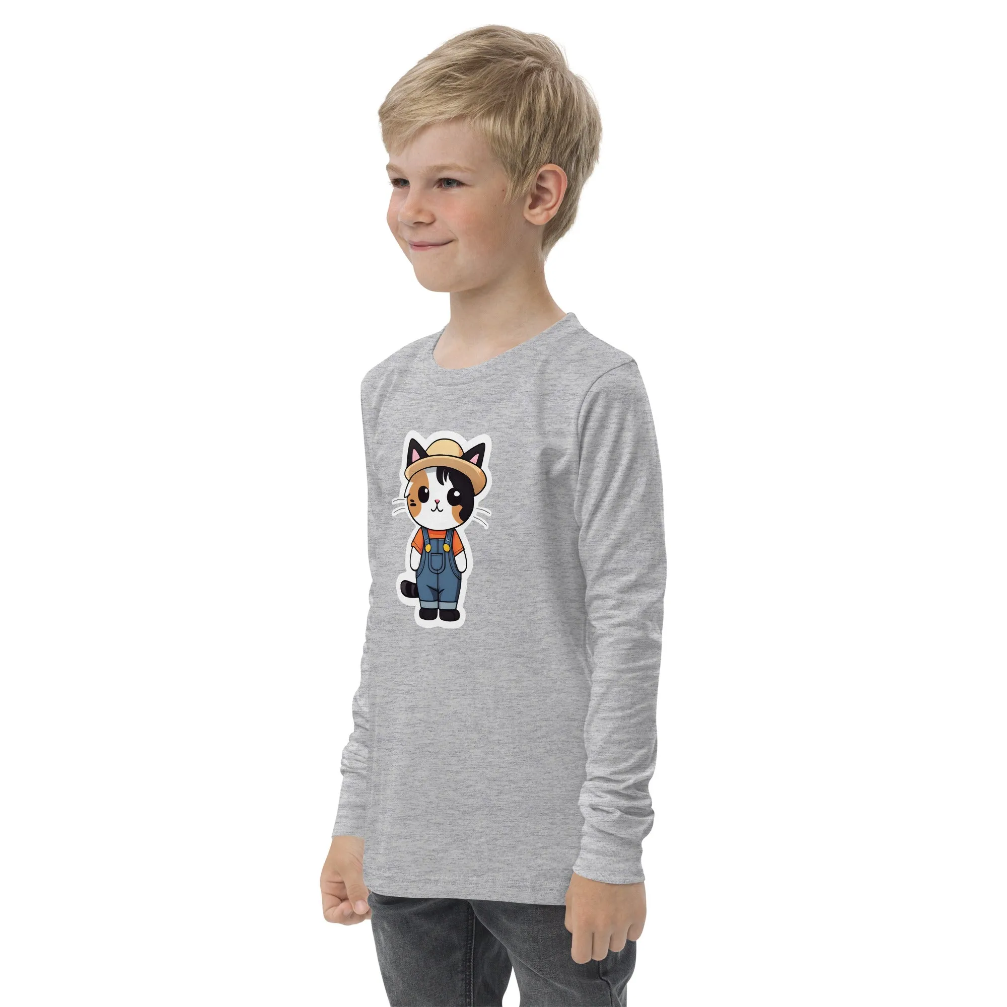 Farmboy Kitten Youth Long Sleeve Tee