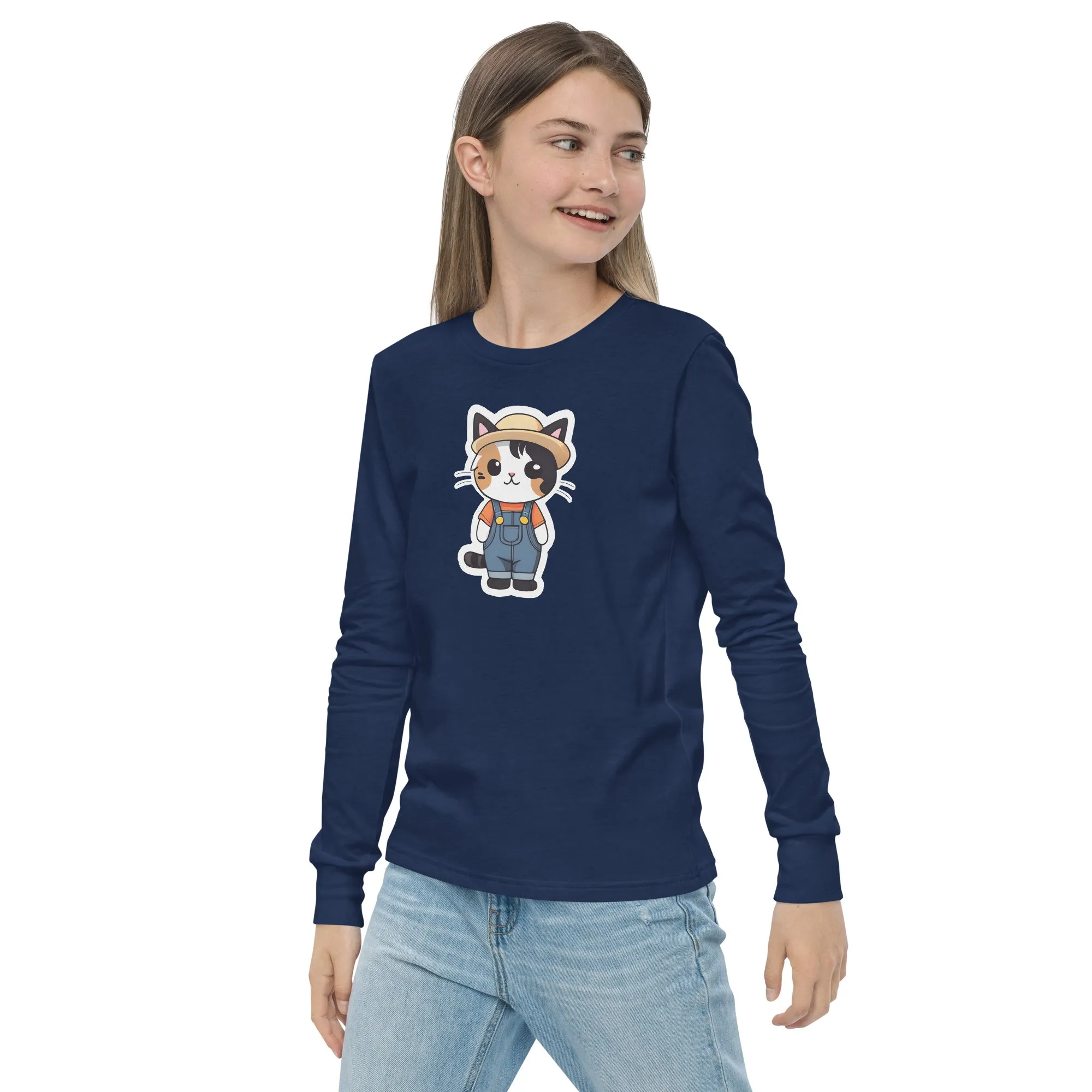 Farmboy Kitten Youth Long Sleeve Tee