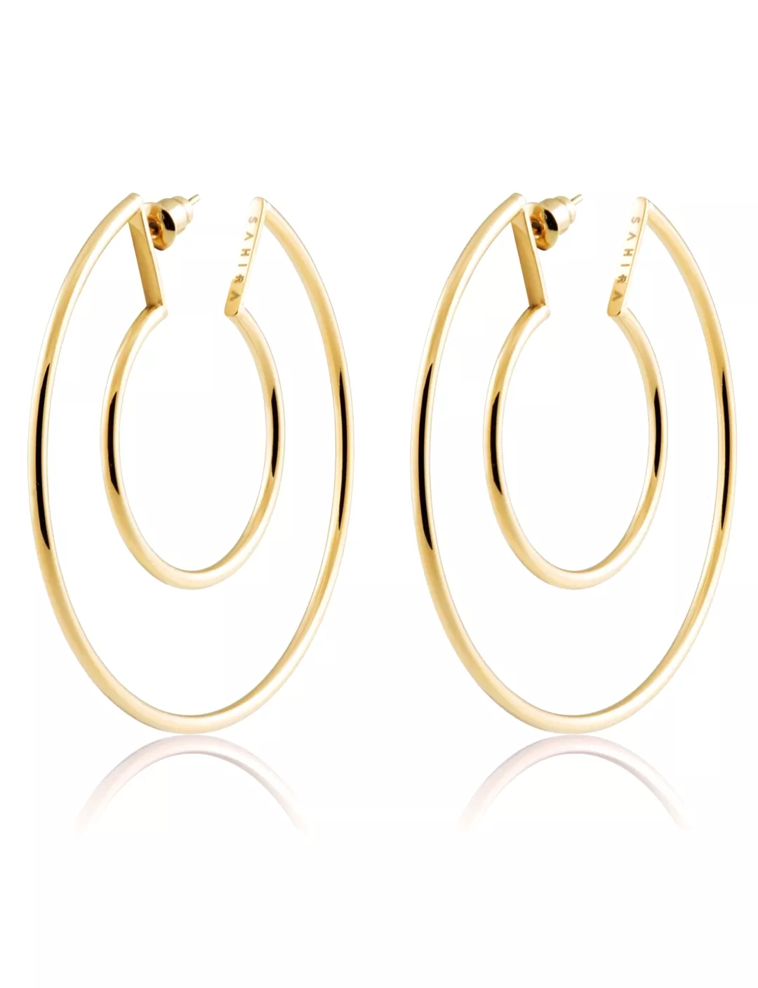 Faye Cutout Hoops, Gold