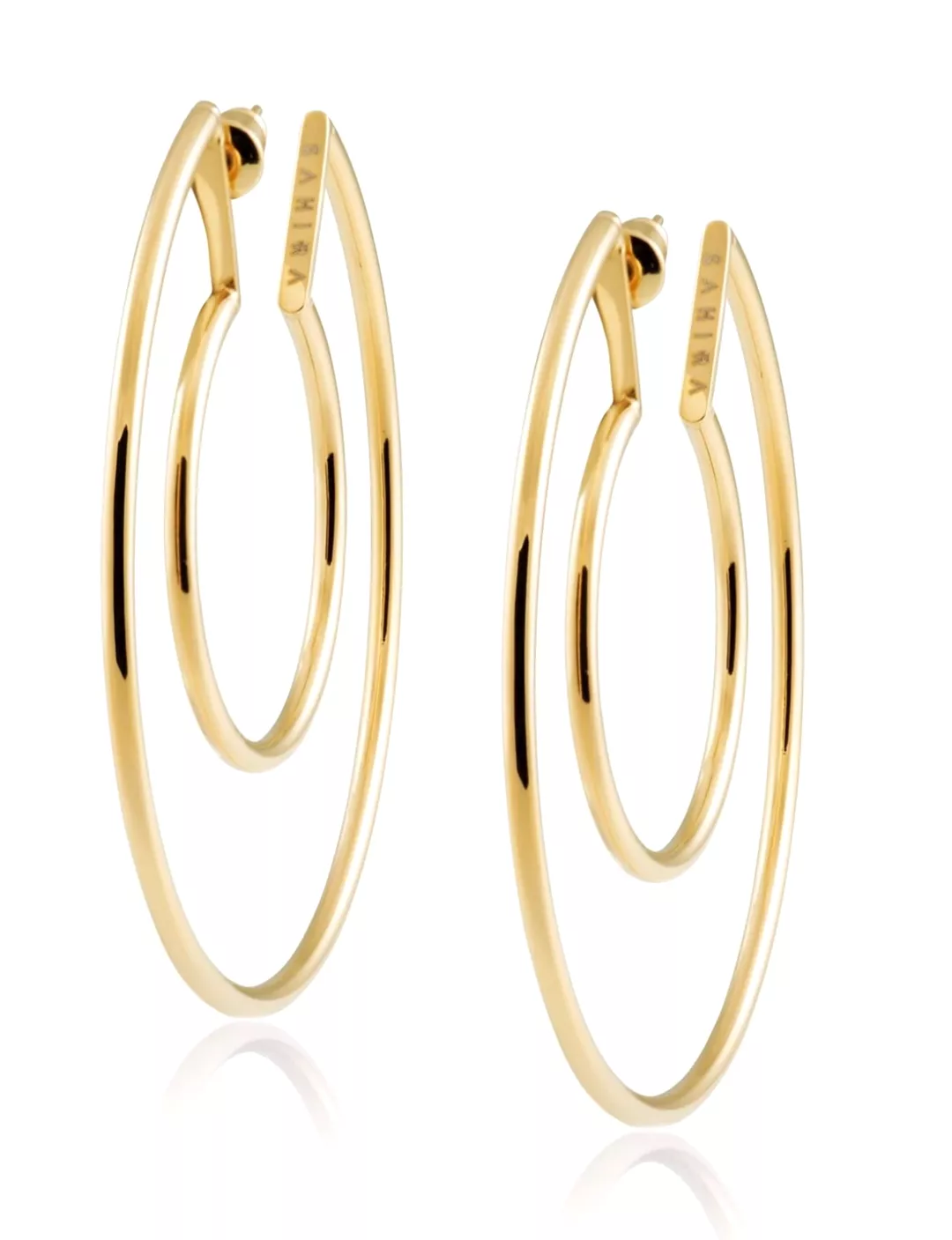 Faye Cutout Hoops, Gold