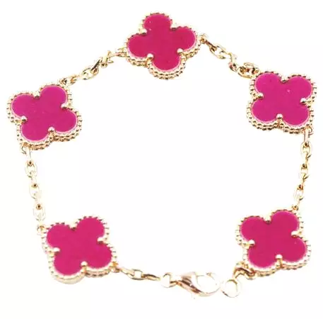 Flower Bracelet Pretty Design Sweet Temperament Enamel Simulated Pearl Bracelet For Women W10181