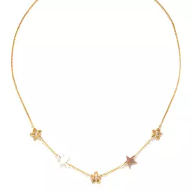 Franck Herval - ESTRELLA alternate 5 star short necklace