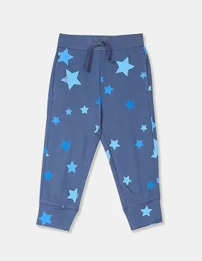 GAP Toddler Boy Blue Allover Star Print Pull On Jogger Pants