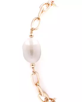 Gold Bracelet with Pearl