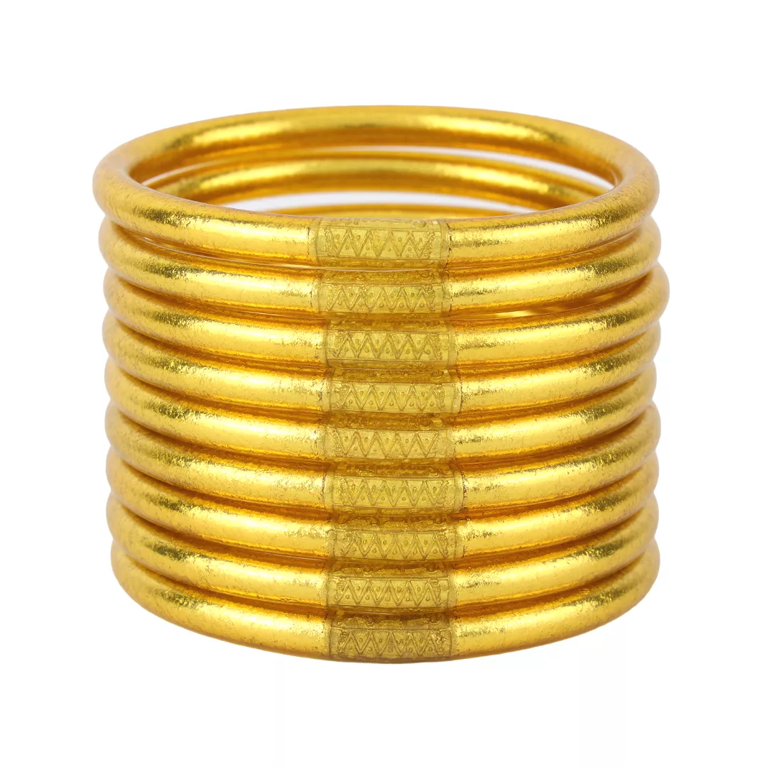 Gold BuDhaGirl All Weather Bangles (Set of 9)